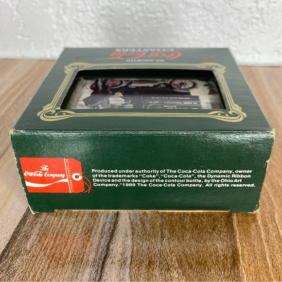 Coca-Cola 6pc Coaster Set 1990 Vintage Delivery Trucks Of Early 1900s. EUC - Picture 5 of 8